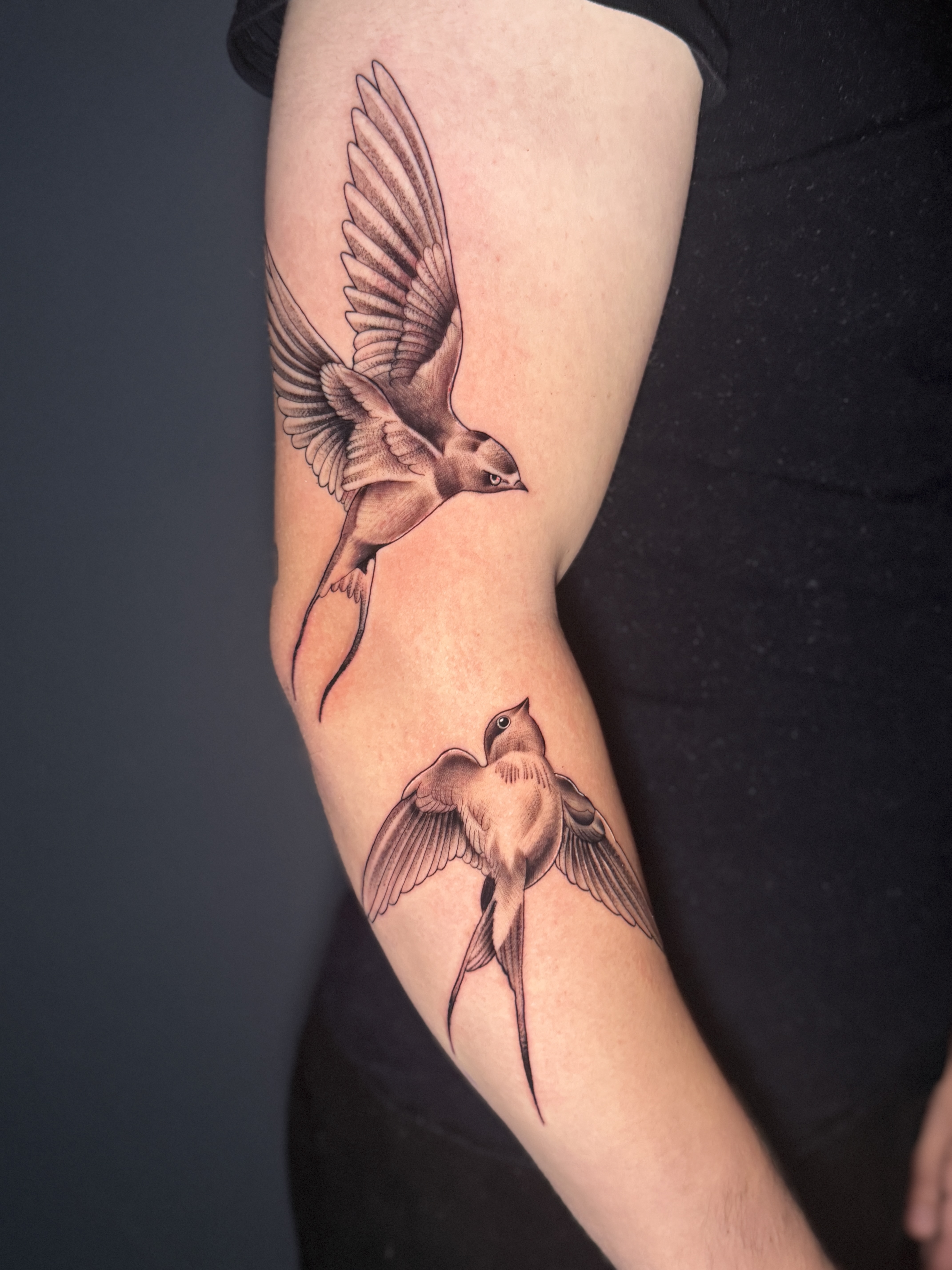 Blackwork Tattoo von Cataleya Ink